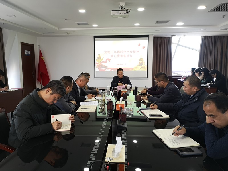 顾峰赴水情形公司宣讲党的十九届四中全会精神