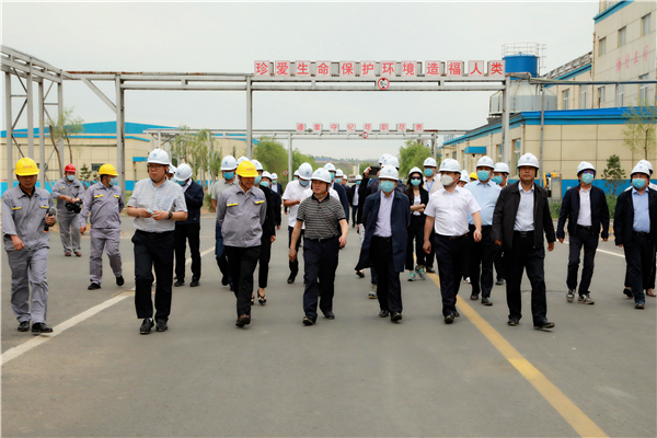 南宫NG28集团集团复工复产促增添项目观摩聚会与会职员走进大秦国源三秦环保秦邦园区在榆项目